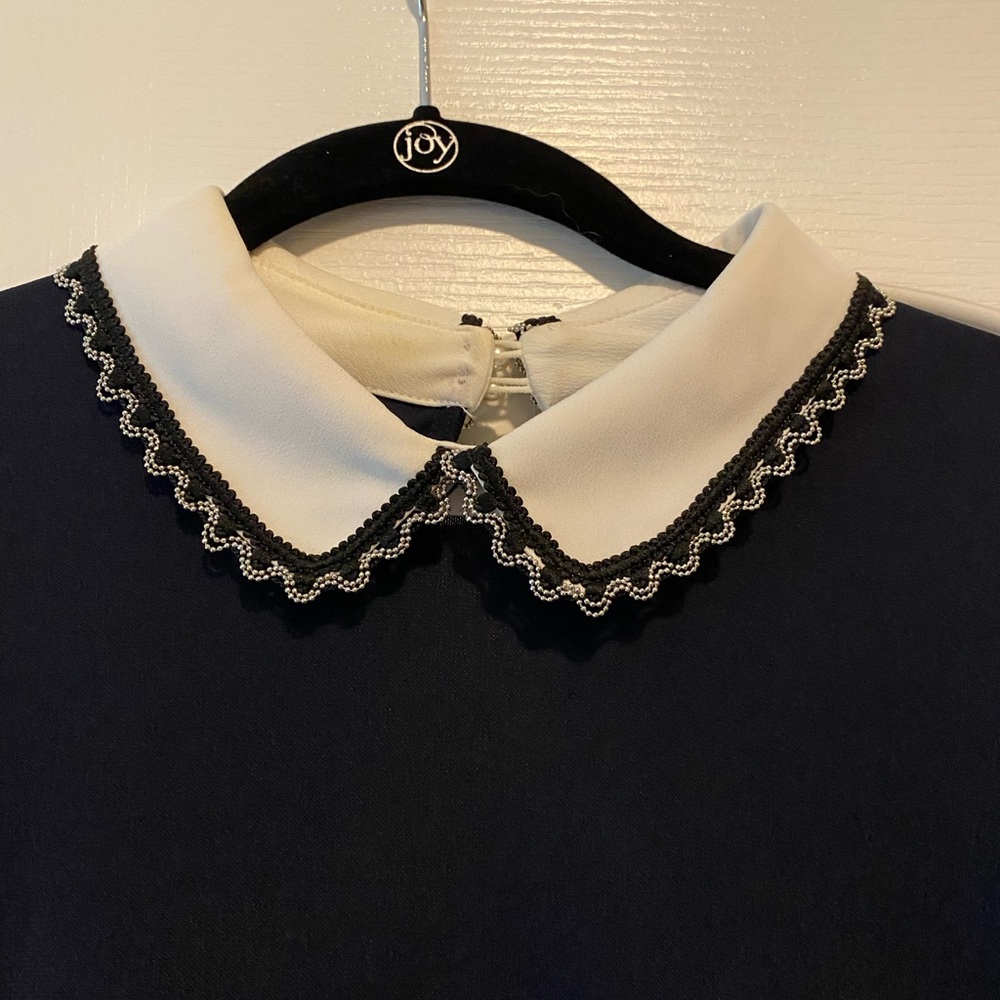 Navy/white 2 in 1 blouse